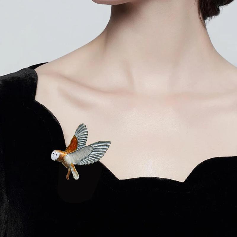 Enamel Alloy Owl Lapel Pin Decorative Pin