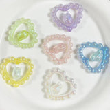 Mermaid Glow Heart Spacer Beads for Jewelry Making DIY Decoration