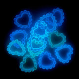 Mermaid Glow Heart Spacer Beads for Jewelry Making DIY Decoration