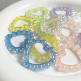 Mermaid Glow Heart Spacer Beads for Jewelry Making DIY Decoration