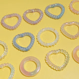 Crystal Heart Spacer Beads DIY Crafts Decorations