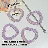 Crystal Heart Spacer Beads DIY Crafts Decorations