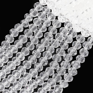 4mm Crystal Glass Beads Rondelle Spacer Jewelry Making DIY Earring Bracelets