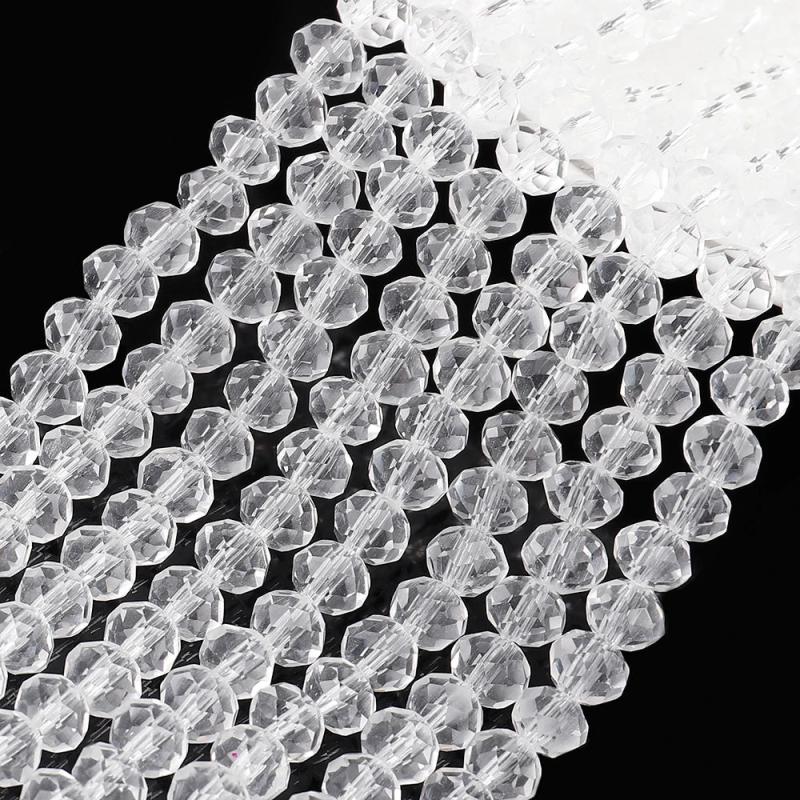 4mm Crystal Glass Beads Rondelle Spacer Jewelry Making DIY Earring Bracelets