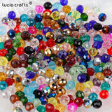 4mm Crystal Glass Beads Rondelle Spacer Jewelry Making DIY Earring Bracelets