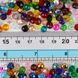 4mm Crystal Glass Beads Rondelle Spacer Jewelry Making DIY Earring Bracelets