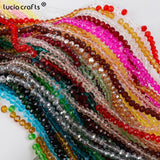 4mm Crystal Glass Beads Rondelle Spacer Jewelry Making DIY Earring Bracelets