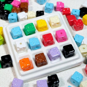 Colorful Cube Cheese Beads DIY Jewelry Making Decorations