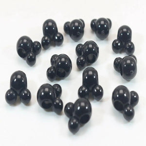 Red Acrylic Mouse Face Charm Beads 14mm 16mm Large Hole