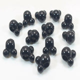 Red Acrylic Mouse Face Charm Beads 14mm 16mm Large Hole
