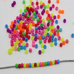 Frost Neon Acrylic Round Beads 3-10mm Smooth Ball