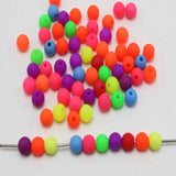 Frost Neon Acrylic Round Beads 3-10mm Smooth Ball
