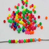 Frost Neon Acrylic Round Beads 3-10mm Smooth Ball