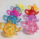 25 Mixed Colour Acrylic Teapot Charms 32X22mm Kids Craft