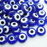 100pc Evil Eye Resin Spacer Beads 10*6mm DIY Garment Accessories