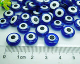 100pc Evil Eye Resin Spacer Beads 10*6mm DIY Garment Accessories