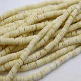 5 Strands Natural Coconut Tiny Column Heishi Beads 4mm