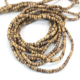 5 Strands Natural Coconut Tiny Column Heishi Beads 4mm