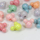 DIY Mixed Pastel Acrylic Mouse Face Beads 8mm 10mm 12mm Jewelry Make