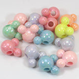 DIY Mixed Pastel Acrylic Mouse Face Beads 8mm 10mm 12mm Jewelry Make