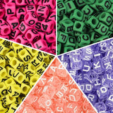 100pcs 6mm Square Mixed Letter Acrylic Beads Alphabet for Jewelry Making