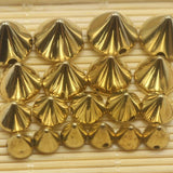 Metallic Silver/Gold Acrylic Rock Punk Spike Taper Stud Beads 6-12mm