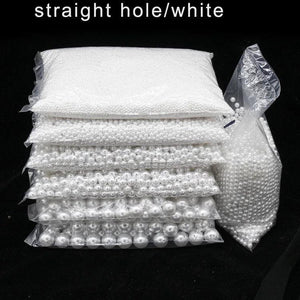 3-20MM Round Pearls Ivory/White ABS Beads Jewelry Making