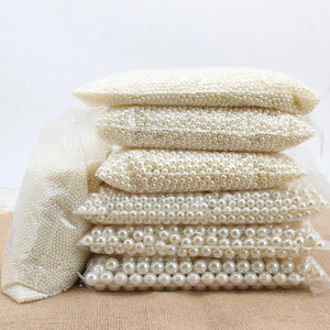 3-20MM Round Pearls Ivory/White ABS Beads Jewelry Making