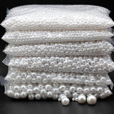 3-20MM Round Pearls Ivory/White ABS Beads Jewelry Making