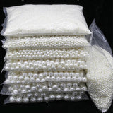 3-20MM Round Pearls Ivory/White ABS Beads Jewelry Making