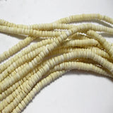 Natural Coconut Rondelle Beads 5mm Strand x 5