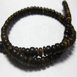 Natural Coconut Rondelle Beads 5mm Strand x 5