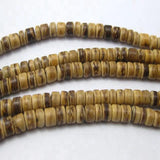 Natural Coconut Rondelle Beads 5mm Strand x 5