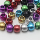 100 Mixed Metallic Round Pony Beads 12mm 10mm Kids Craft