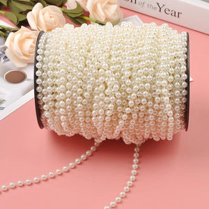Craft Square Pearl Beads Chain Cotton Line DIY Wedding Party Decor