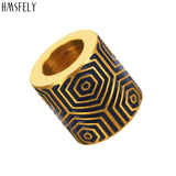 Stainless Steel Honeycomb Beads for Bracelet Making 6mm 8mm Tube Bead