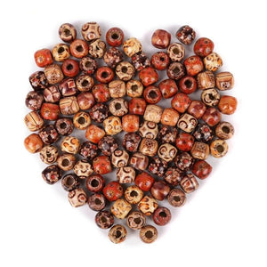 100pcs Wood Round Spacers Loose Beads Necklace Bracelets DIY Craft