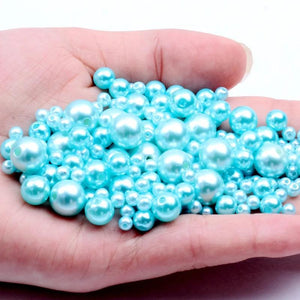 Acrylic Solid Round Beads ABS Pearl Loose Beads DIY Earrings Bracelet Jewelry