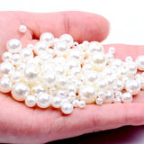 Acrylic Solid Round Beads ABS Pearl Loose Beads DIY Earrings Bracelet Jewelry