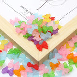 50/100pcs Bow Tie Shape Beads in Candy Colors Acrylic for DIY Jewelry Making
