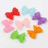 50/100pcs Bow Tie Shape Beads in Candy Colors Acrylic for DIY Jewelry Making