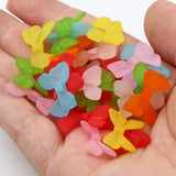 50/100pcs Bow Tie Shape Beads in Candy Colors Acrylic for DIY Jewelry Making