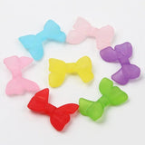 50/100pcs Bow Tie Shape Beads in Candy Colors Acrylic for DIY Jewelry Making