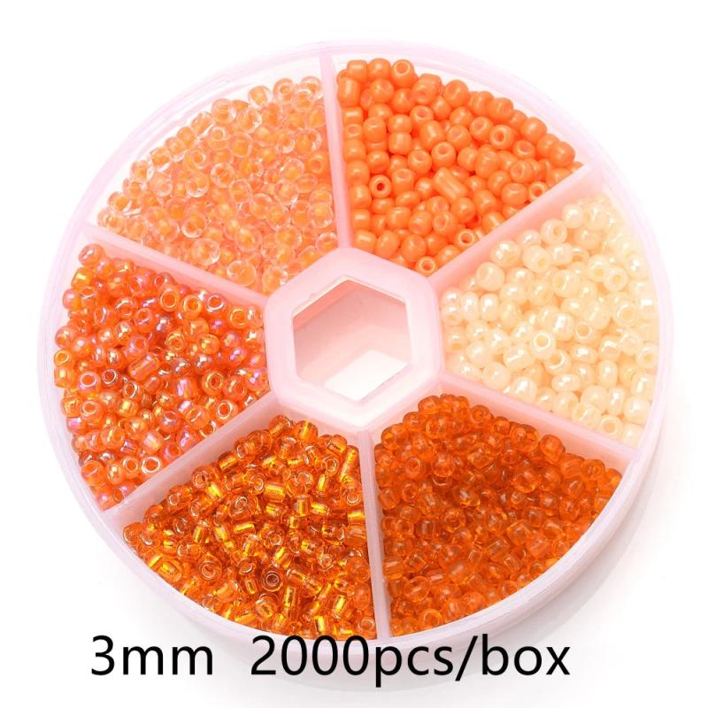 Multicolor Czech Glass Seed Beads Set 3mm
