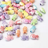 100Pcs Colorful Turtle Acrylic Beads for DIY Jewelry Making