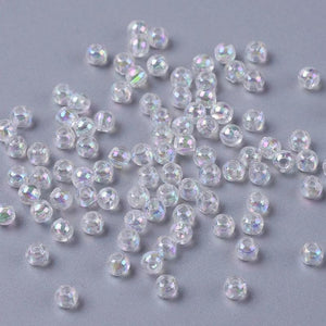 1000pcs 3mm Clear AB Acrylic Beads for Jewelry Making