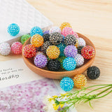 Rhinestone Resin Bayberry Ball Beads For Jewelry Making