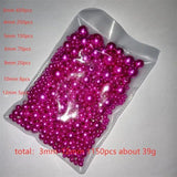 3-12mm Pearl Beads Mix Size 1150pcs Straight Holes Round Plastic Beads