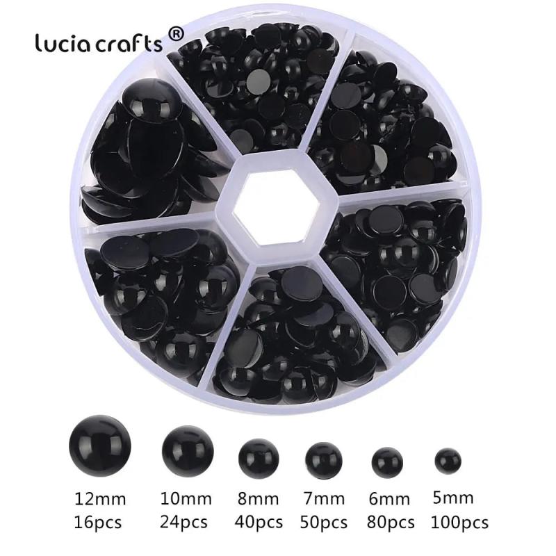 5-20mm Half Round Pearls Resin Pearl Flatback Beads Nail Art Crafts DIY