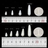 100pcs White/Ivory ABS Pearl Water Drops Beads Jewelry Spacer Bead